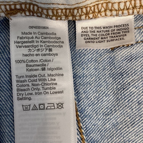 Madewell Mid-Rise Button Fly Relaxed Denim Jean Shorts Homecrest Wash Size 26 - Picture 12 of 14